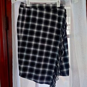 Time true black plaid skirt.